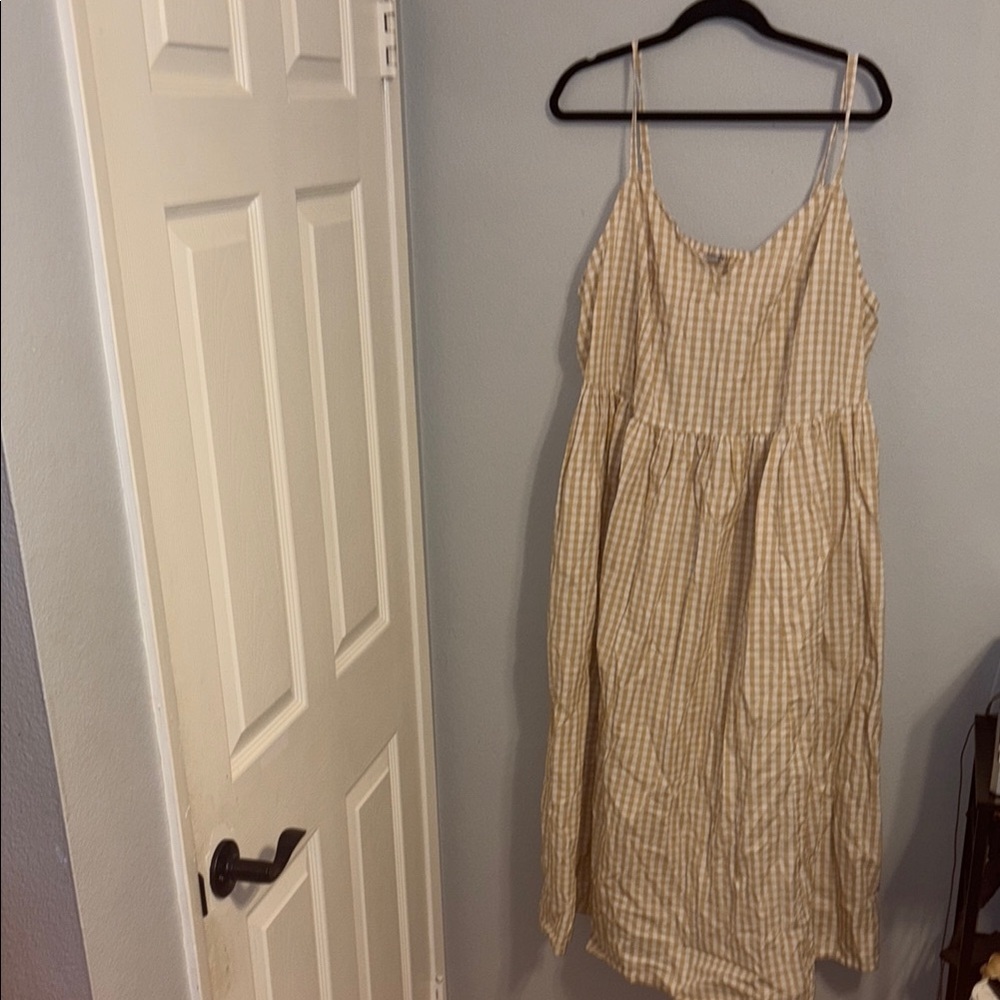 Old Navy Beige and White Striped dress